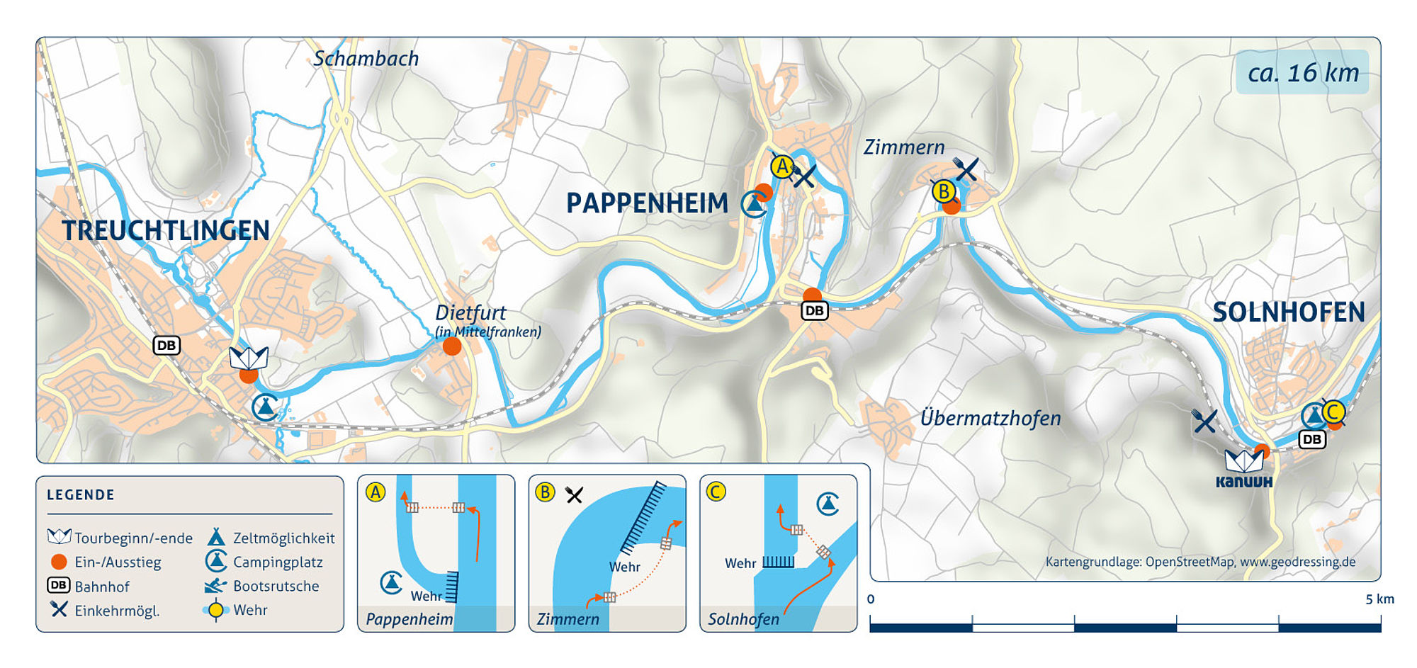 Kanutour von Pappenheim nach Solnhofen