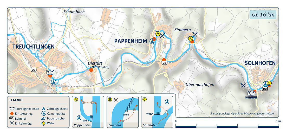 Kanutour von Pappenheim nach Solnhofen